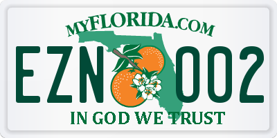 FL license plate EZNO02