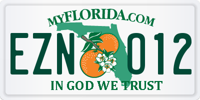 FL license plate EZNO12