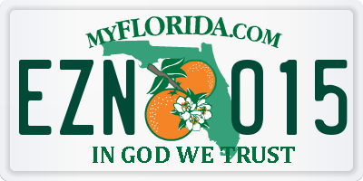 FL license plate EZNO15