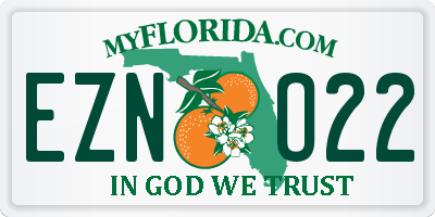 FL license plate EZNO22