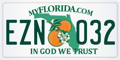 FL license plate EZNO32