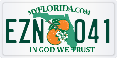 FL license plate EZNO41