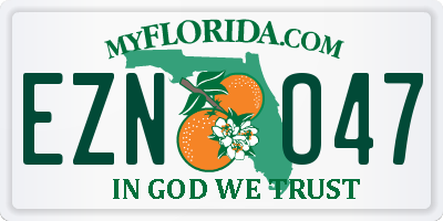 FL license plate EZNO47