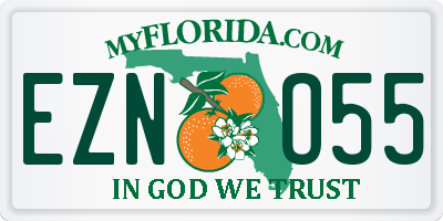 FL license plate EZNO55