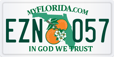 FL license plate EZNO57