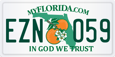 FL license plate EZNO59