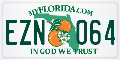 FL license plate EZNO64