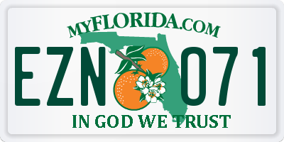 FL license plate EZNO71