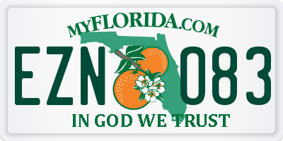 FL license plate EZNO83