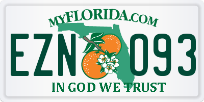 FL license plate EZNO93