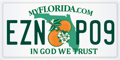 FL license plate EZNP09