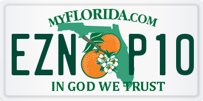 FL license plate EZNP10