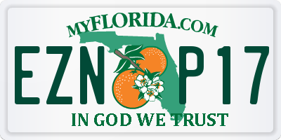 FL license plate EZNP17