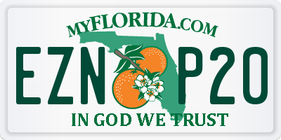 FL license plate EZNP20