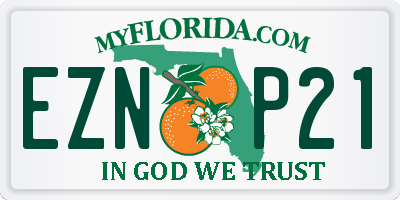 FL license plate EZNP21