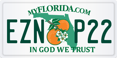 FL license plate EZNP22