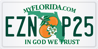 FL license plate EZNP25