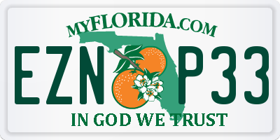 FL license plate EZNP33