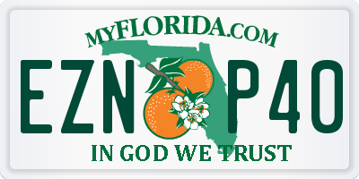 FL license plate EZNP40