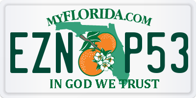 FL license plate EZNP53