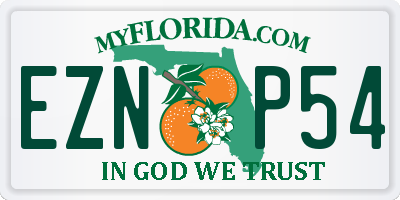 FL license plate EZNP54