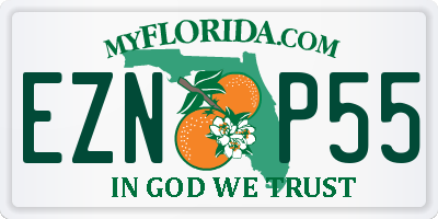 FL license plate EZNP55