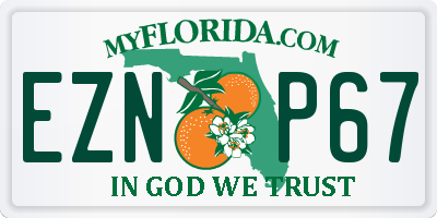 FL license plate EZNP67