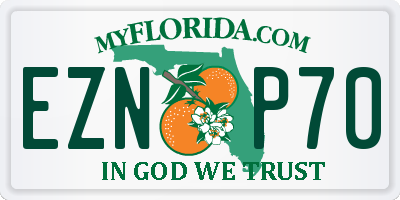 FL license plate EZNP70