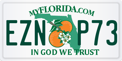 FL license plate EZNP73