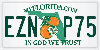 FL license plate EZNP75