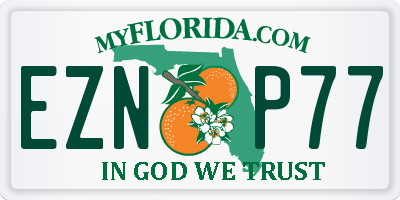 FL license plate EZNP77