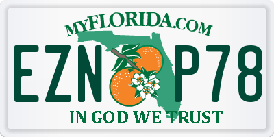 FL license plate EZNP78