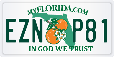 FL license plate EZNP81