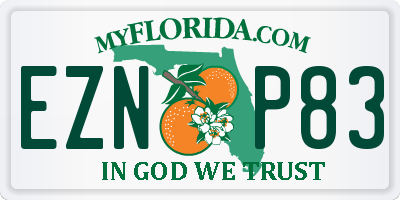 FL license plate EZNP83