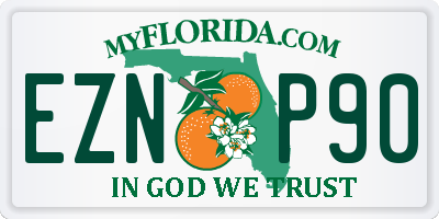 FL license plate EZNP90