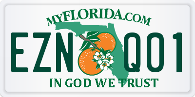 FL license plate EZNQ01