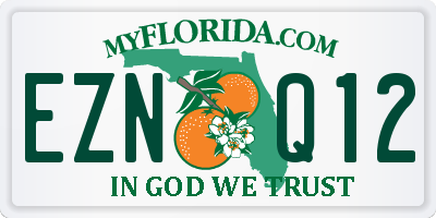 FL license plate EZNQ12