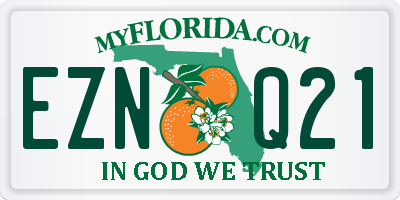 FL license plate EZNQ21