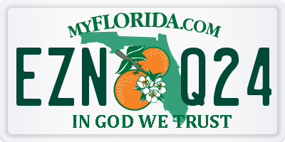 FL license plate EZNQ24