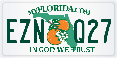 FL license plate EZNQ27