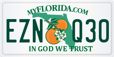 FL license plate EZNQ30