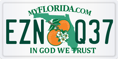 FL license plate EZNQ37