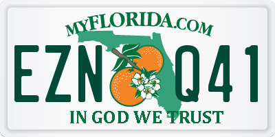 FL license plate EZNQ41