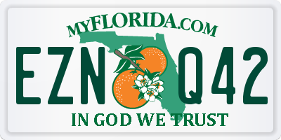 FL license plate EZNQ42