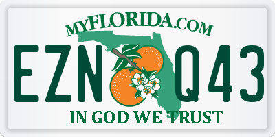 FL license plate EZNQ43