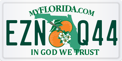 FL license plate EZNQ44