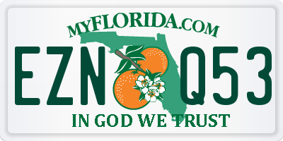 FL license plate EZNQ53