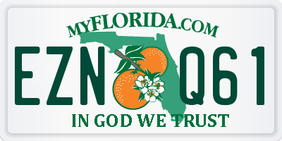 FL license plate EZNQ61