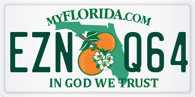 FL license plate EZNQ64