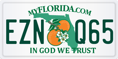 FL license plate EZNQ65